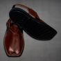 chappal femme en cuir marron