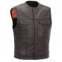 Gilet Cuir Homme