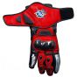 gants moto rouges