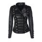 Veste en Cuir Blanche Femme Princess Noire