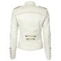 Veste en Cuir Blanche Femme Princess Vue arrière