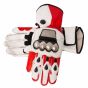 Gants de moto rouges et blancs