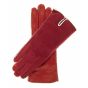Gants en cuir suédé rouge