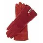 Gants en cuir suédé rouge