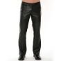 Pantalon en cuir noir pour hommes