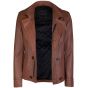 Veste Cuir Marron Homme
