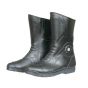 Bottes de moto en cuir noir