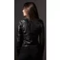 Veste en Cuir Noir Femme