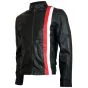 Veste en cuir style biker