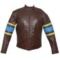 Veste en cuir marron Wolverine