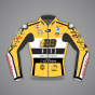Veste moto jaune