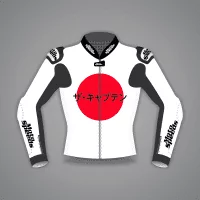 Veste de moto blanche entière