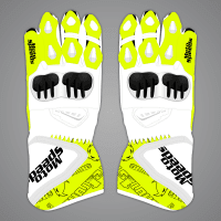 Gants de moto blancs