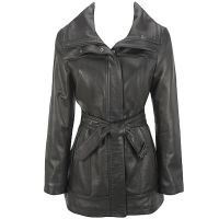 Manteau en cuir à doublure