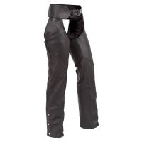 Cuir Noir Chaps de Motard