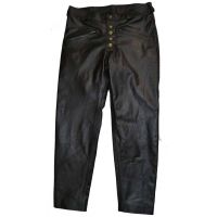 Pantalons en cuir noirs