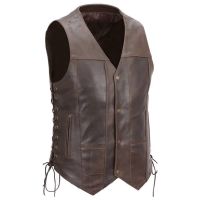 Gilet en Cuir de Moto