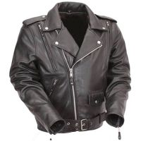 Veste en cuir de moto pour hommes