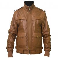 Veste en cuir biker chocolat