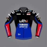 Veste de moto bleue Yamaha