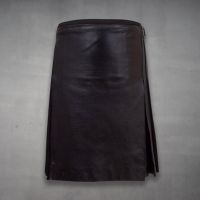 kilt en cuir noir pour hommes