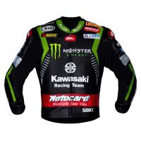 veste cuir kawasaki