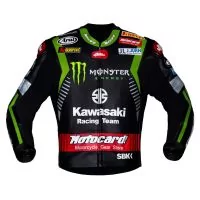 veste cuir kawasaki