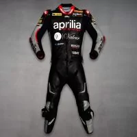 Combinaison de course en cuir noir