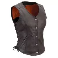 Gilet de moto en cuir