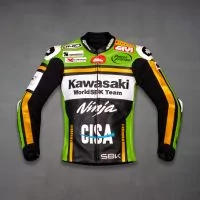 Veste en cuir Kawasaki