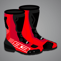 Bottes de motard rouges