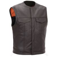 Gilet Cuir Homme