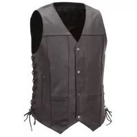 Gilet de moto en cuir pour homme