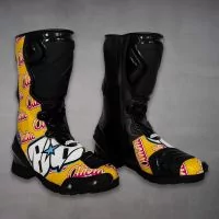 Bottes de moto jaunes
