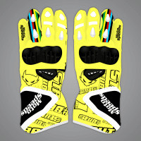 Gants de moto jaune néon
