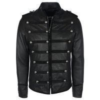 Veste en cuir gothique pour hommes