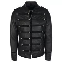 Veste en cuir gothique pour hommes