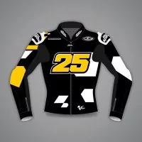 Veste de moto en cuir noir