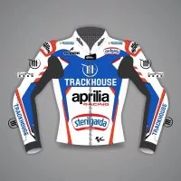 Veste de moto blanche