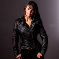 Veste de moto en cuir ventilé