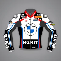 Veste en cuir de motard BMW