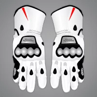 Gants Moto Blancs