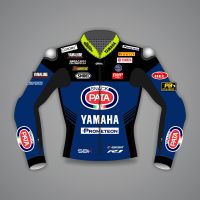 Veste de moto Yamaha bleue