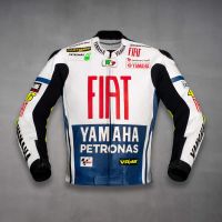 Veste de moto en cuir Yamaha