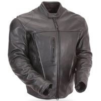 Veste en cuir imperméable