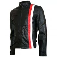 Veste en cuir style biker