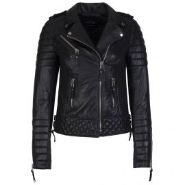 Veste Moto Femme En Cuir Véritable - Slim Fit Noir - Fabriqué Main Au Pakistan - Neuf Avec étiquettes
