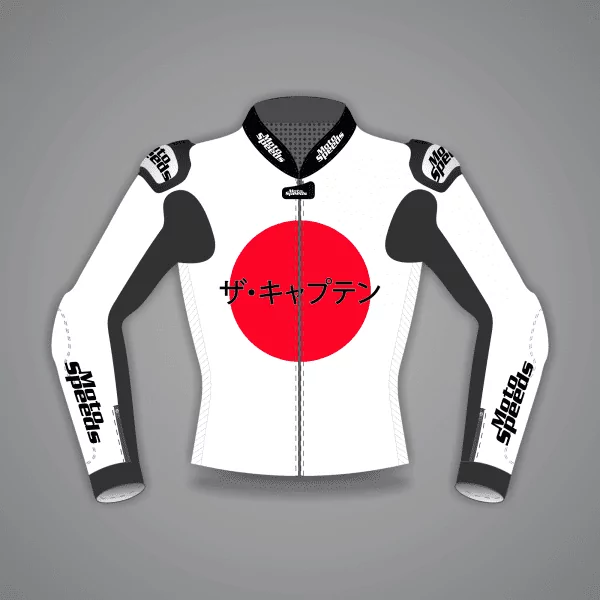 Veste de moto blanche entière