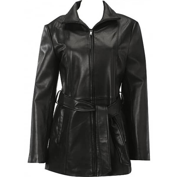 Manteau de mode en cuir