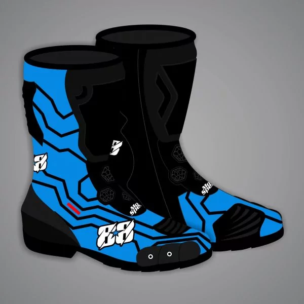 Blue Motorcycle Shoes